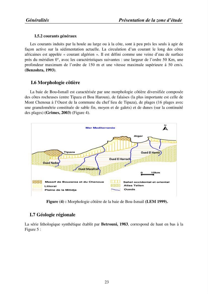 Suivi des pramètres de pollution des eau littorles de de la Baie de Bou-Ismail et impact des aménagemnts coties