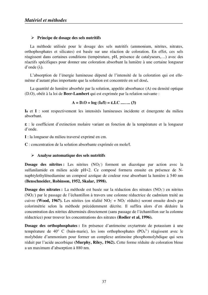 Suivi des pramètres de pollution des eau littorles de de la Baie de Bou-Ismail et impact des aménagemnts coties