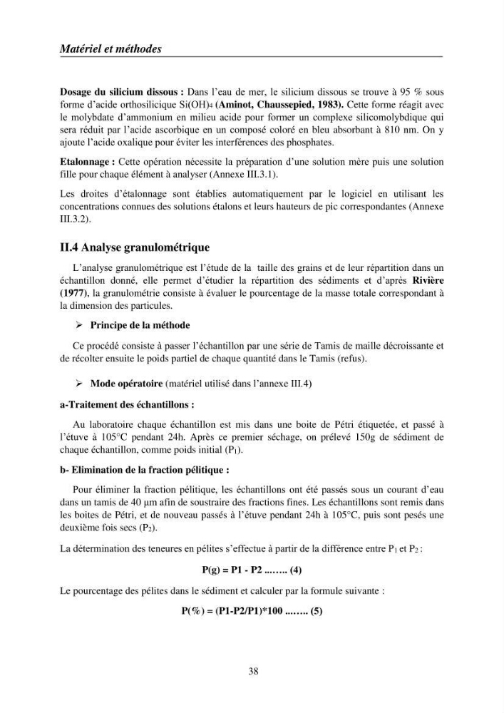 Suivi des pramètres de pollution des eau littorles de de la Baie de Bou-Ismail et impact des aménagemnts coties