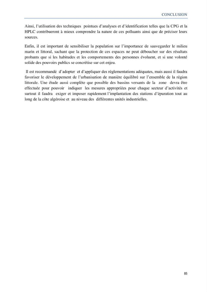Diagnostic de contamination des eaux du littoral Agerois par les Hydrocarbures