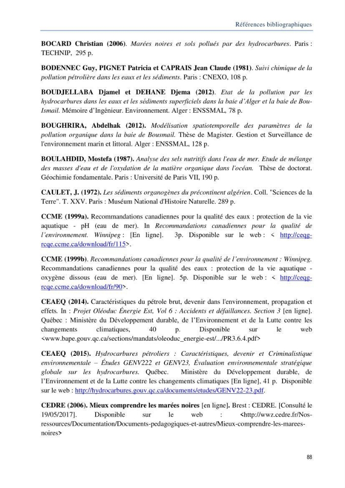Diagnostic de contamination des eaux du littoral Agerois par les Hydrocarbures