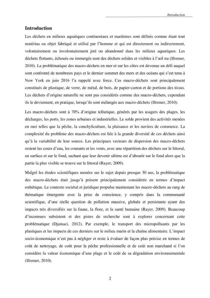 Structure et impacts des macro-déchets au niveau de la zone côtière Algérienjne