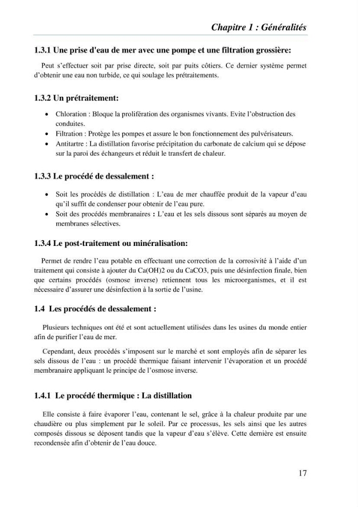 Suivi des solides dissous au voisinage de la station de dessalement de Fouka marine: