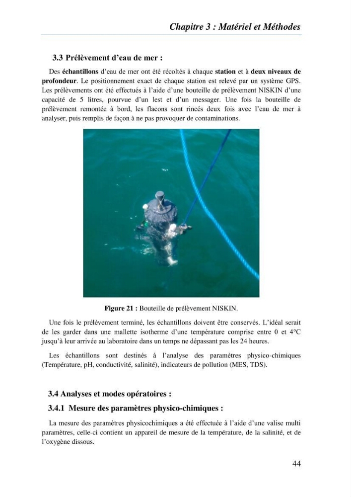 Suivi des solides dissous au voisinage de la station de dessalement de Fouka marine:
