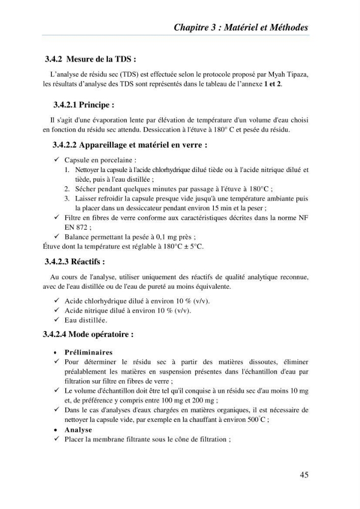 Suivi des solides dissous au voisinage de la station de dessalement de Fouka marine: