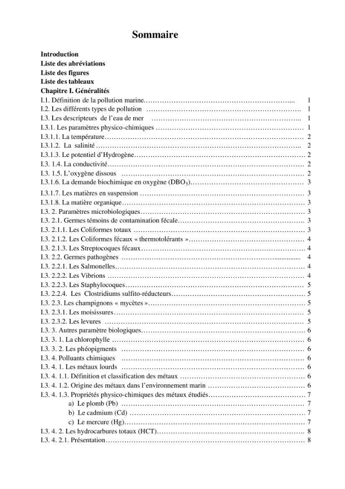 Etude des caractéristiques physiochimiques et bactériologiques des eaux de mer et des sédiments dans le port de plaisance de \"Sidi Fredj\", en vue d\'une immersion