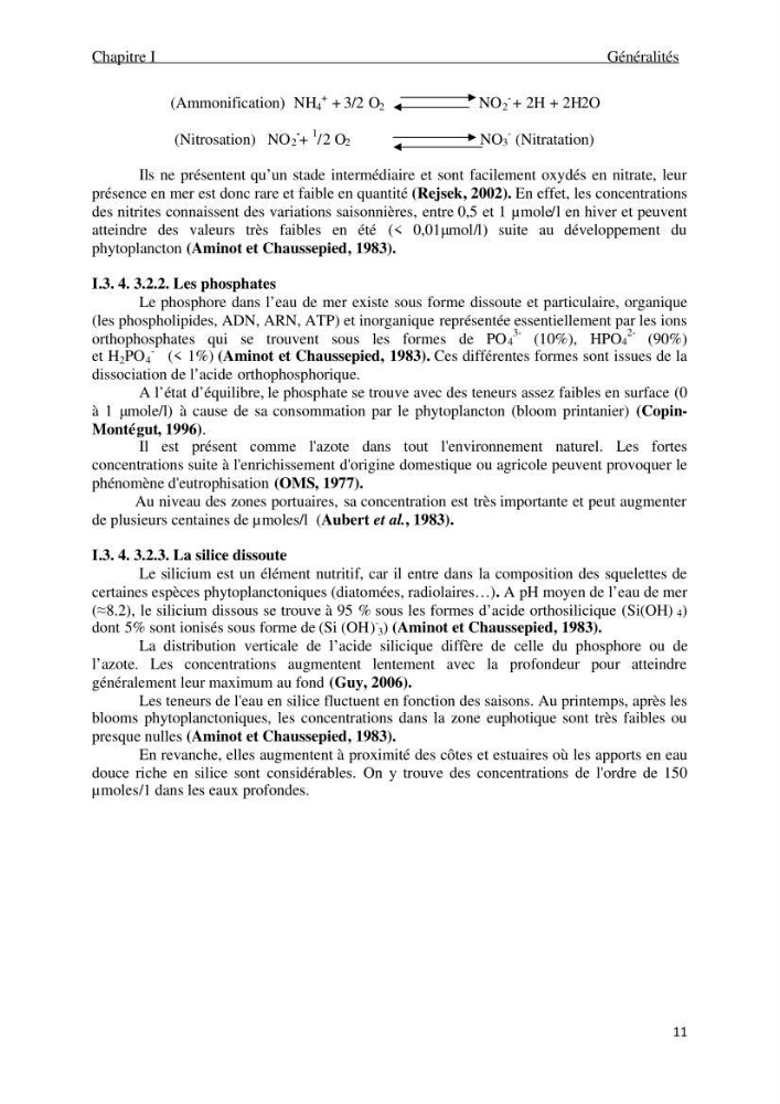 Etude des caractéristiques physiochimiques et bactériologiques des eaux de mer et des sédiments dans le port de plaisance de \"Sidi Fredj\", en vue d\'une immersion