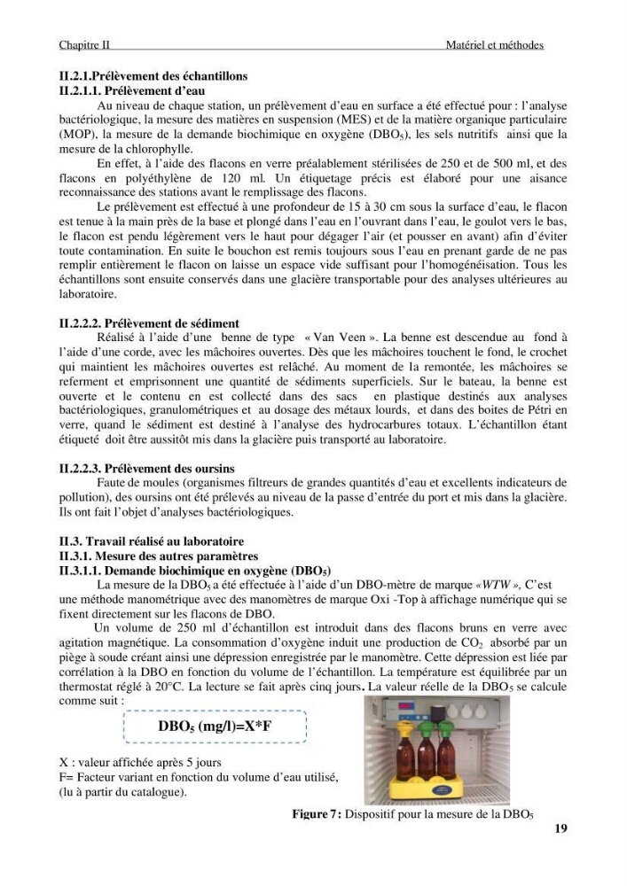 Etude des caractéristiques physiochimiques et bactériologiques des eaux de mer et des sédiments dans le port de plaisance de \"Sidi Fredj\", en vue d\'une immersion