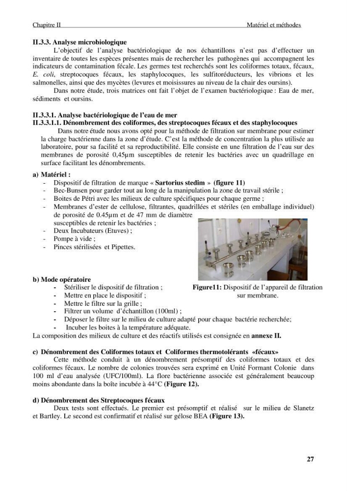 Etude des caractéristiques physiochimiques et bactériologiques des eaux de mer et des sédiments dans le port de plaisance de \"Sidi Fredj\", en vue d\'une immersion