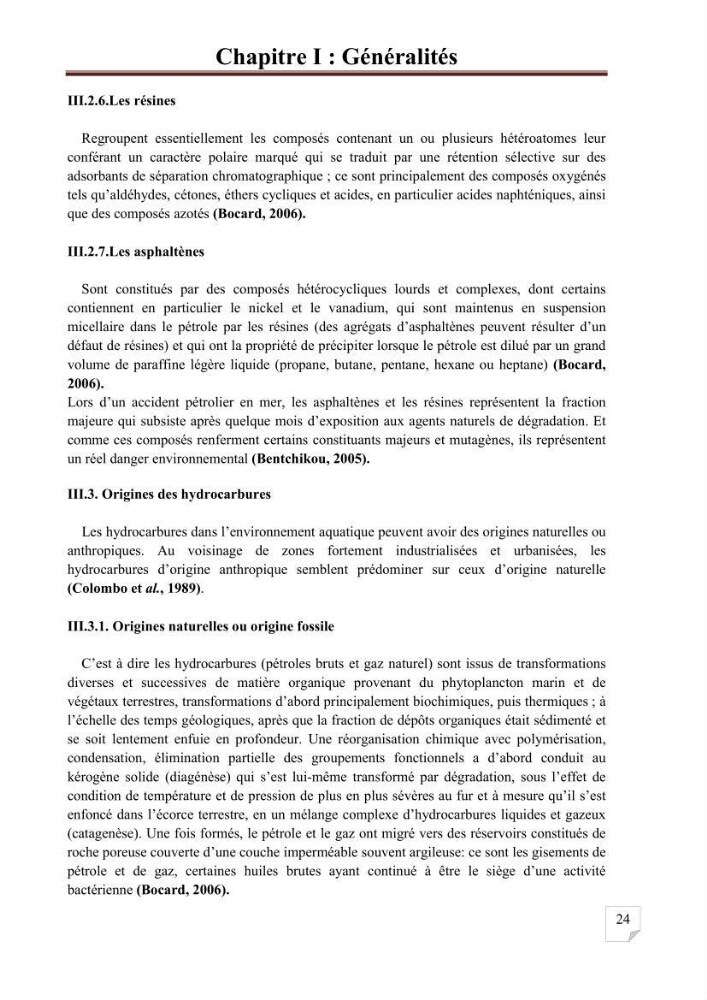 Etat de la pollution par les hydrocarbures aromatiques polycycliques dans les eaux de la baie de Bou-Ismail: