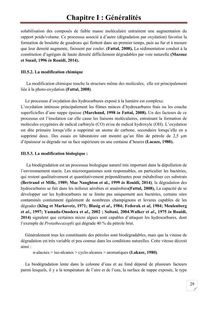Etat de la pollution par les hydrocarbures aromatiques polycycliques dans les eaux de la baie de Bou-Ismail:
