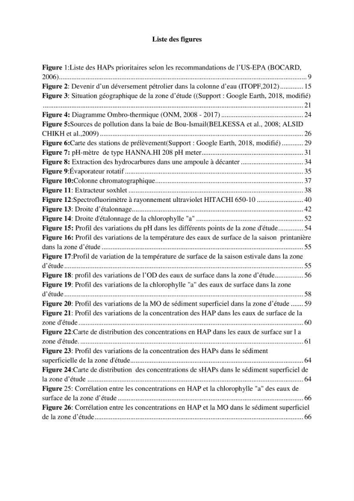 Evaluation des niveaux de pollution par les hydrocarbures aromatiques polycycliques dans les eaux et sédiments marins de la baie de Bou- Ismail (Est)