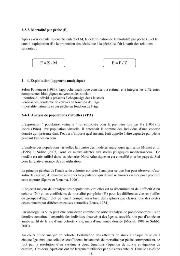 Impact de la variation de la mortalité naturelle (M) par âge sur l\'estimation de la biomasse exploitable de la sardinelle (Sardinella aurita ,Valenciennes 1847) de la région centre de la côte algérienne: