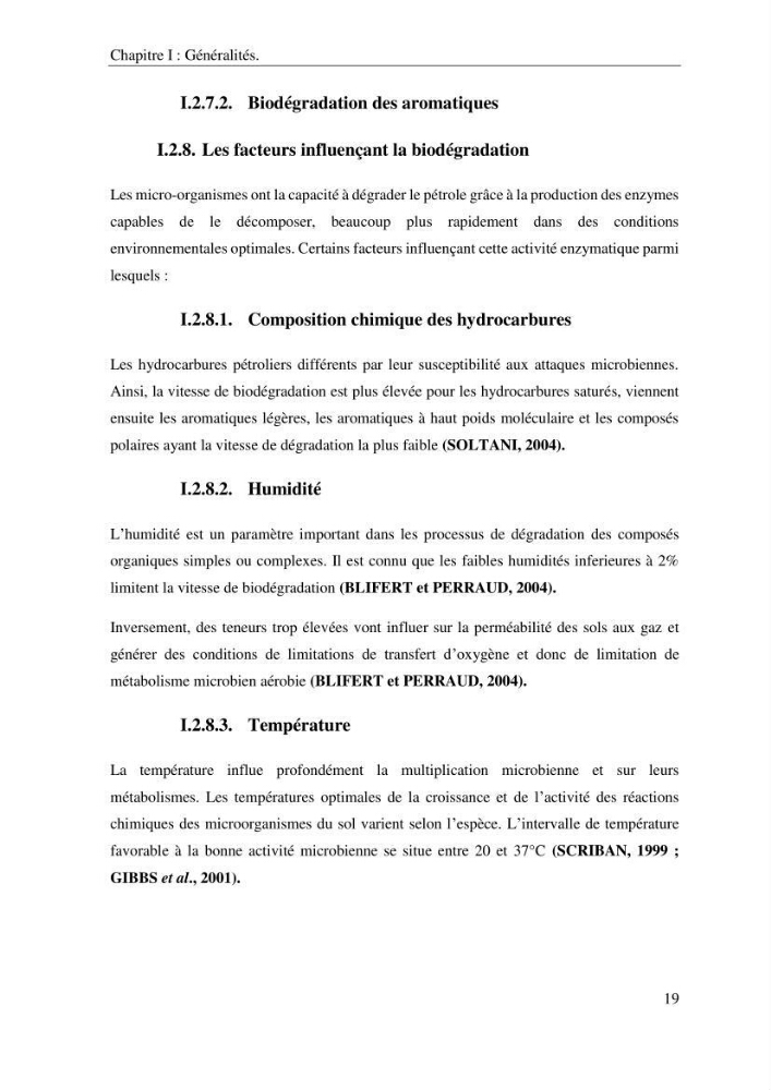 Les effets des paramètres physicochimiques sur l\'activité des bactéries marines hydrocarbonoclastes