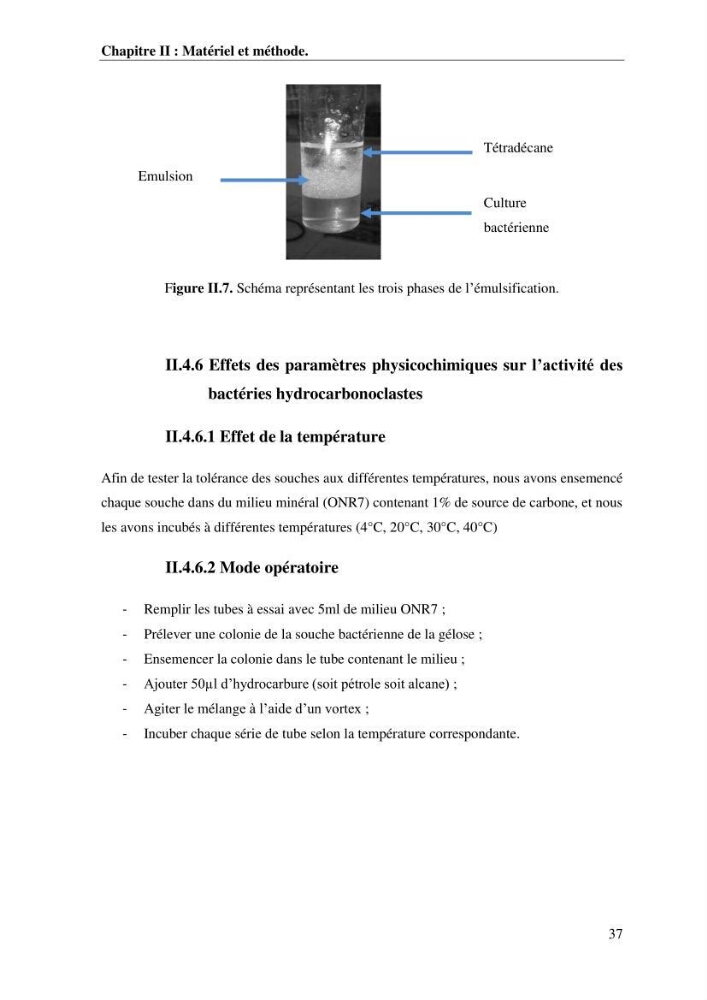 Les effets des paramètres physicochimiques sur l\'activité des bactéries marines hydrocarbonoclastes