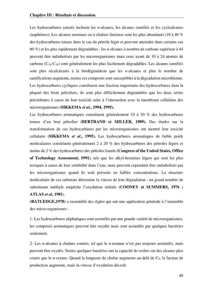 Les effets des paramètres physicochimiques sur l\'activité des bactéries marines hydrocarbonoclastes
