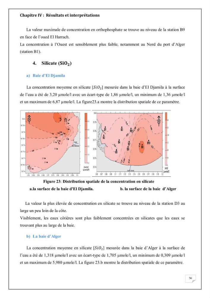 Evaluation de la pollution marine dans la baie d\'Alger et la baie d\'El Djamila: