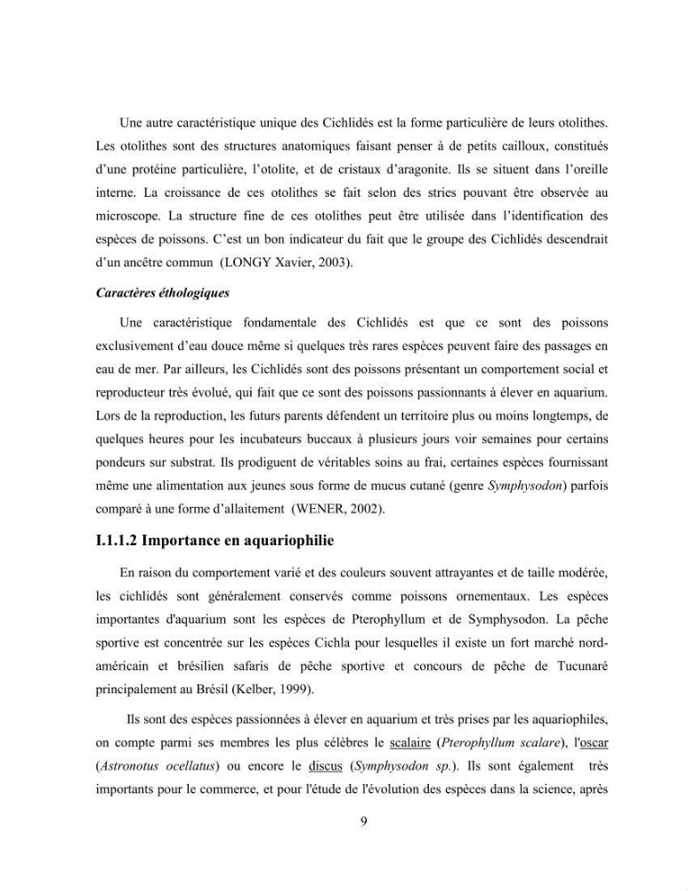 Suivi zootechnique de l’efficacité de six aliments fabriqués localement sur la croissance et la pigmentation des Cichlidés américains cas de Pterophyllum scalare. et Andinoacara rivulatus.: