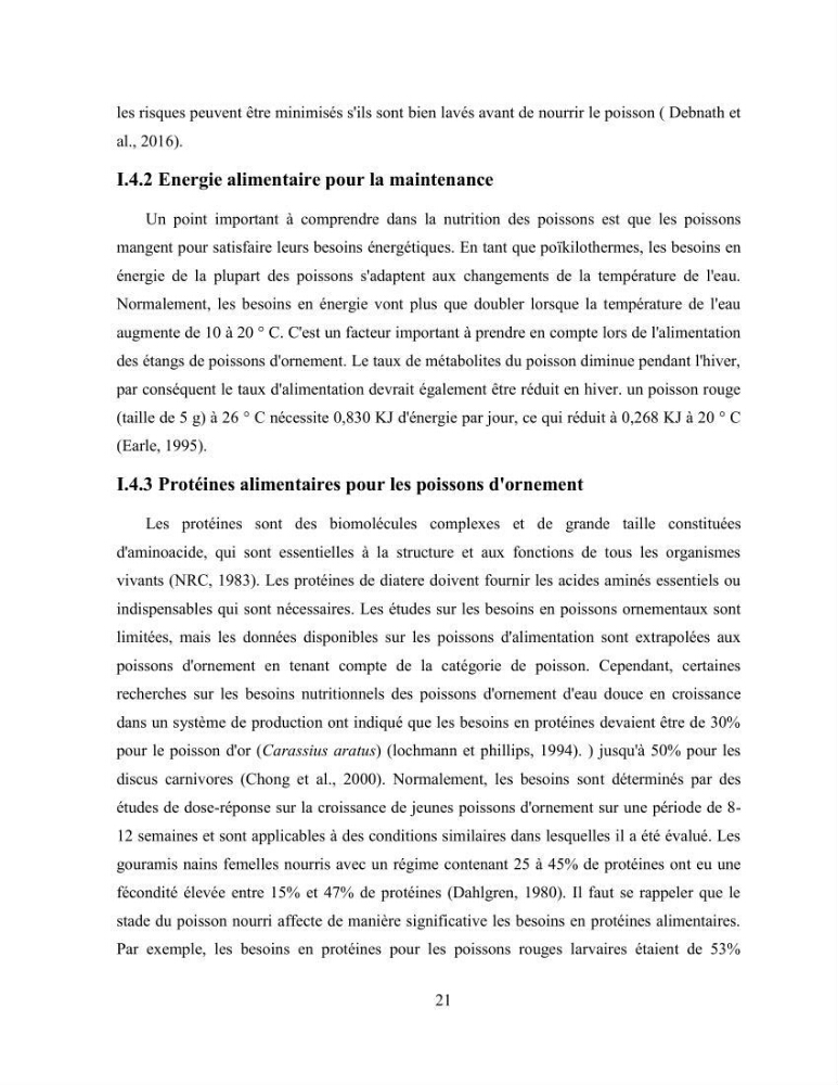 Suivi zootechnique de l’efficacité de six aliments fabriqués localement sur la croissance et la pigmentation des Cichlidés américains cas de Pterophyllum scalare. et Andinoacara rivulatus.: