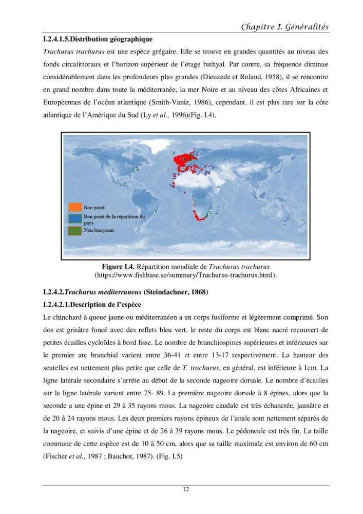 Contribution à l’étude de l’âge, de la croissance et de l’exploitation des espèces du genre Trachurus (Téléostéens, Carangidae) de la région centre du littoral algérien