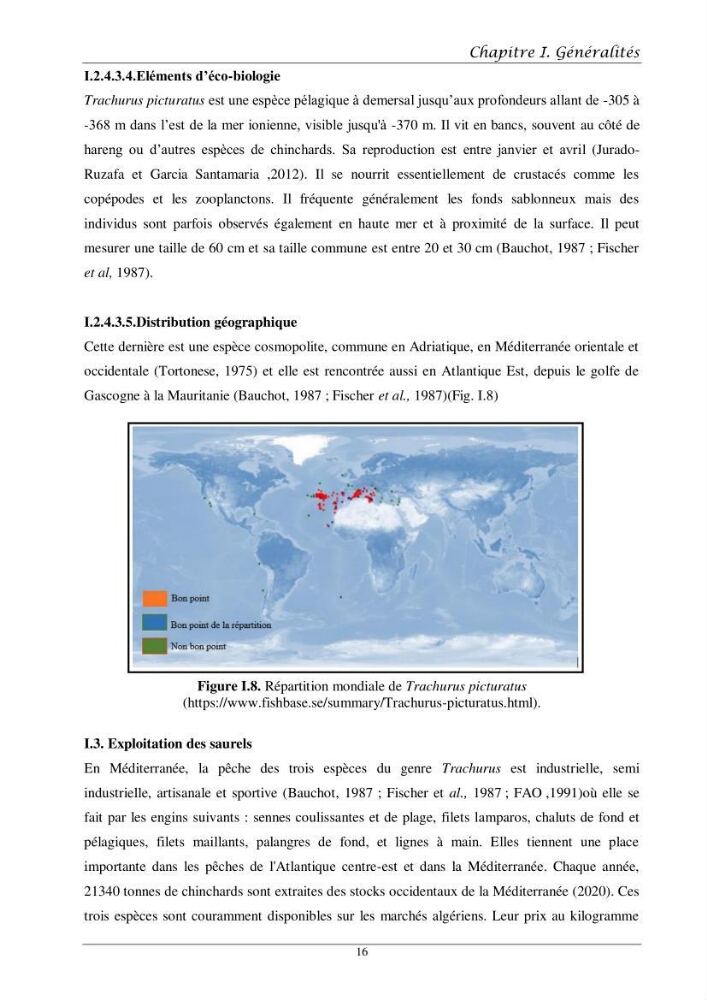 Contribution à l’étude de l’âge, de la croissance et de l’exploitation des espèces du genre Trachurus (Téléostéens, Carangidae) de la région centre du littoral algérien