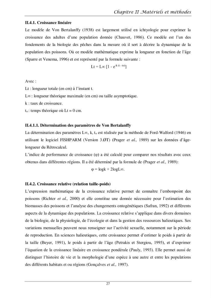 Contribution à l’étude de l’âge, de la croissance et de l’exploitation des espèces du genre Trachurus (Téléostéens, Carangidae) de la région centre du littoral algérien