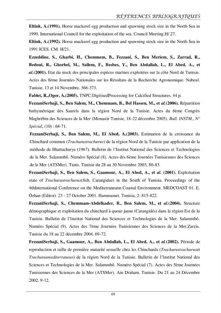 Contribution à l’étude de l’âge, de la croissance et de l’exploitation des espèces du genre Trachurus (Téléostéens, Carangidae) de la région centre du littoral algérien