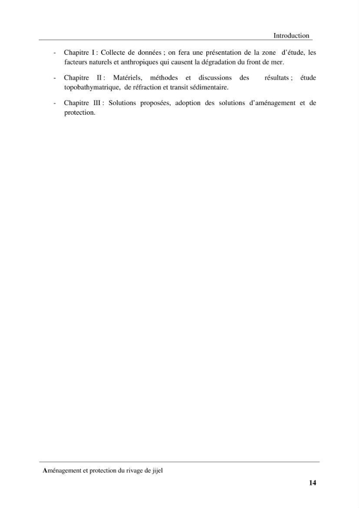 Aménagement et protection du rivage de Jijel