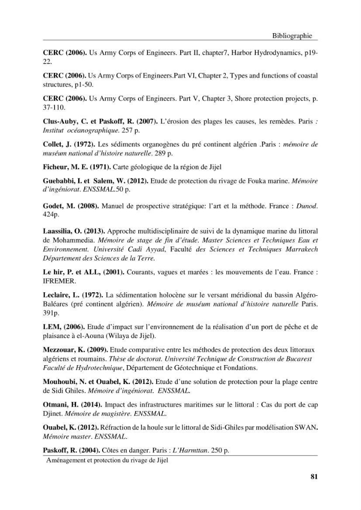 Aménagement et protection du rivage de Jijel