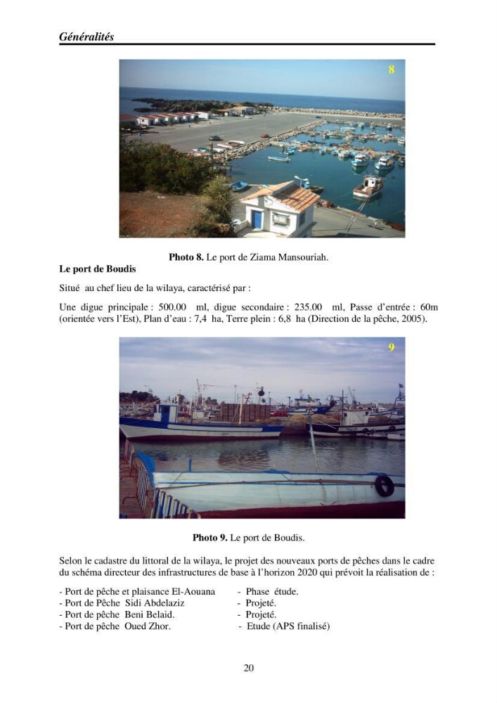 Mise en place de réseaux de surveillance environnementaux de la zone marine côtière de Taza ( wilaya de Jijel):