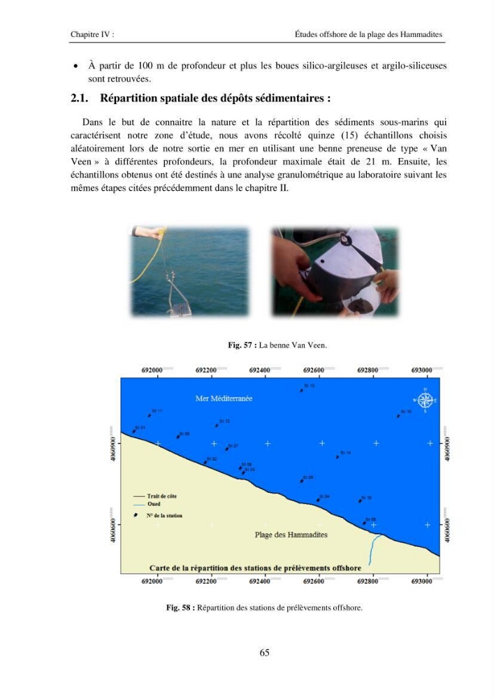 Variabilité spatio-temporelle d\'un littoral sableux; plage des Hammadites Bejaia