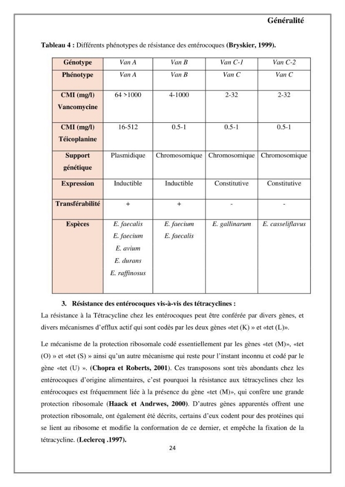 Caractérisation et évaluation de la virulence et de la résistance aux antibiotiques chez les entérocoques isolés dans le milieu marin