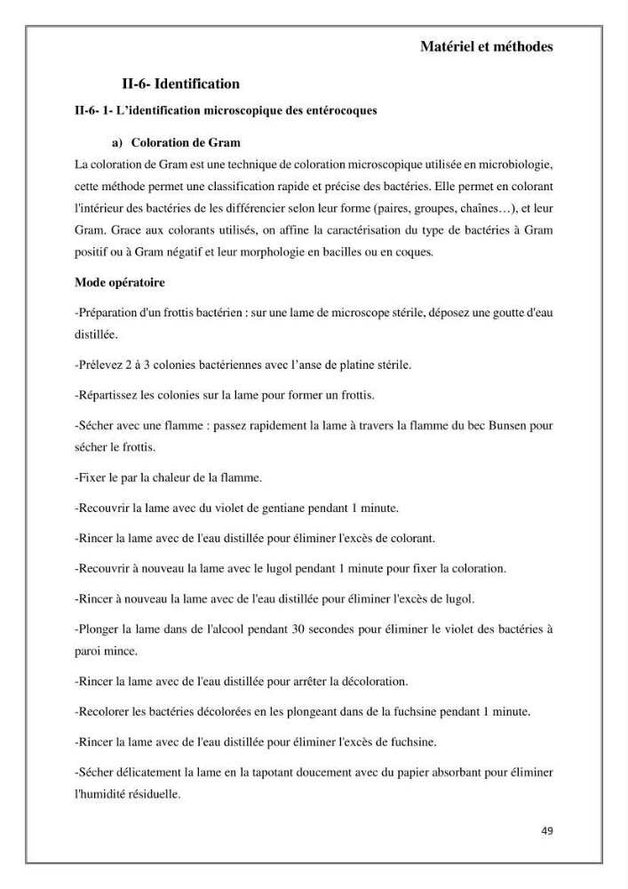 Caractérisation et évaluation de la virulence et de la résistance aux antibiotiques chez les entérocoques isolés dans le milieu marin