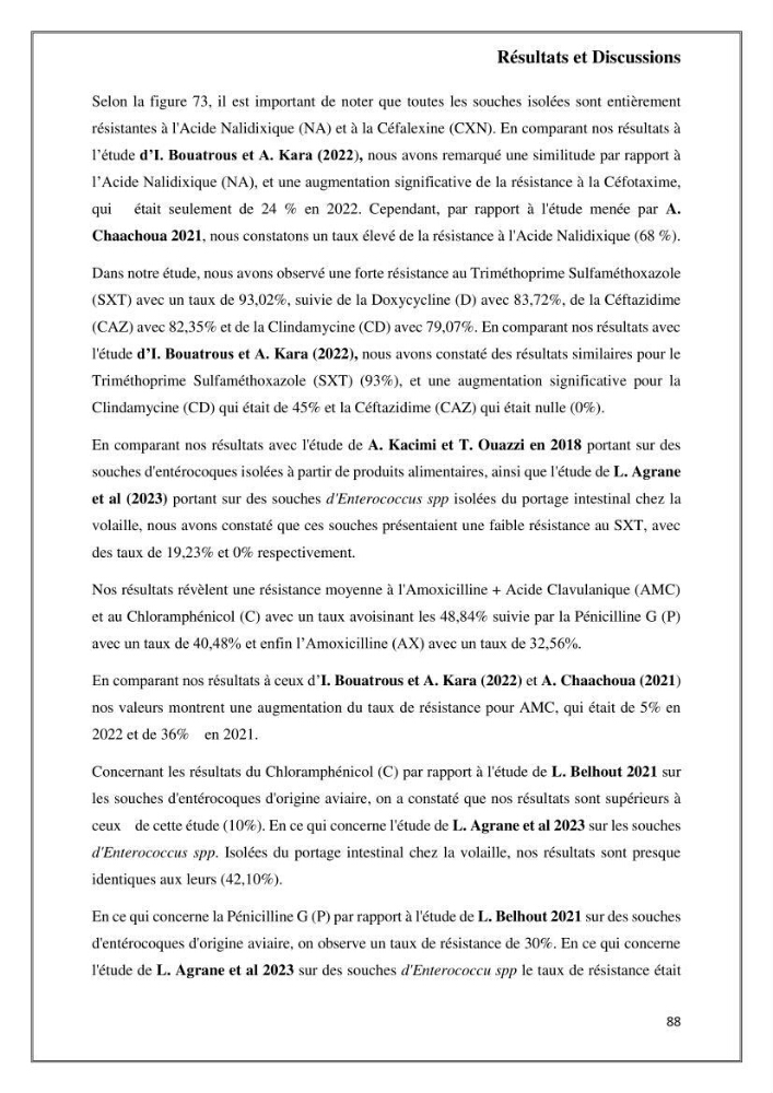 Caractérisation et évaluation de la virulence et de la résistance aux antibiotiques chez les entérocoques isolés dans le milieu marin