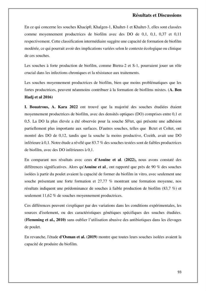 Caractérisation et évaluation de la virulence et de la résistance aux antibiotiques chez les entérocoques isolés dans le milieu marin
