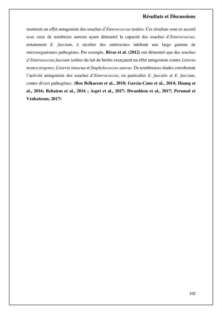 Caractérisation et évaluation de la virulence et de la résistance aux antibiotiques chez les entérocoques isolés dans le milieu marin
