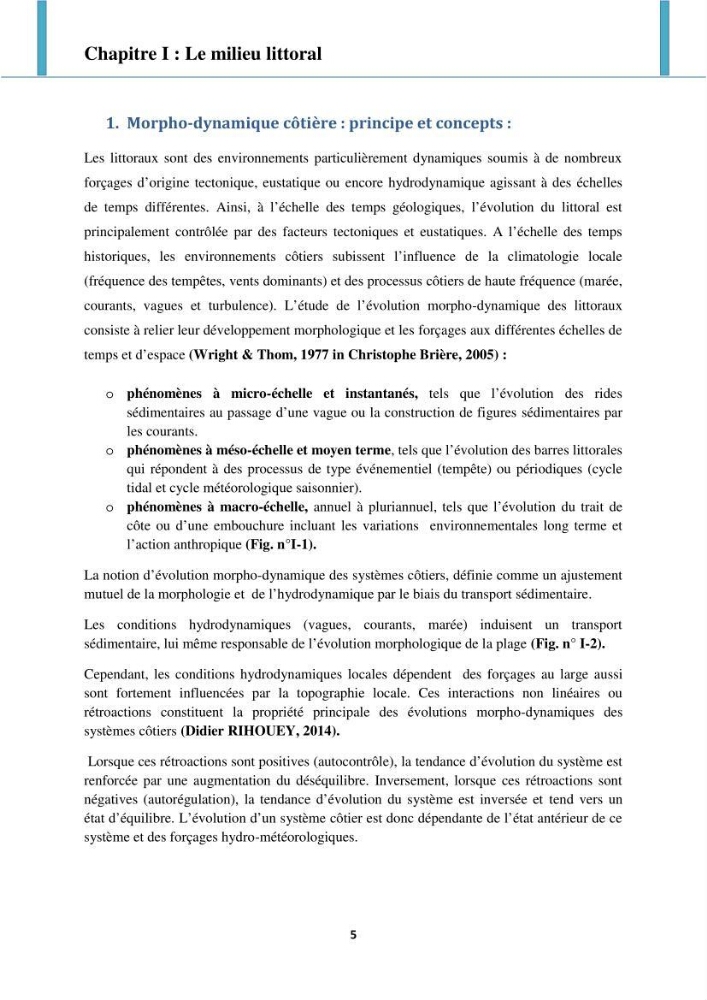 Processus mis en jeu dans l\'évolution morpho-dynamique de la baie de Zemmouri