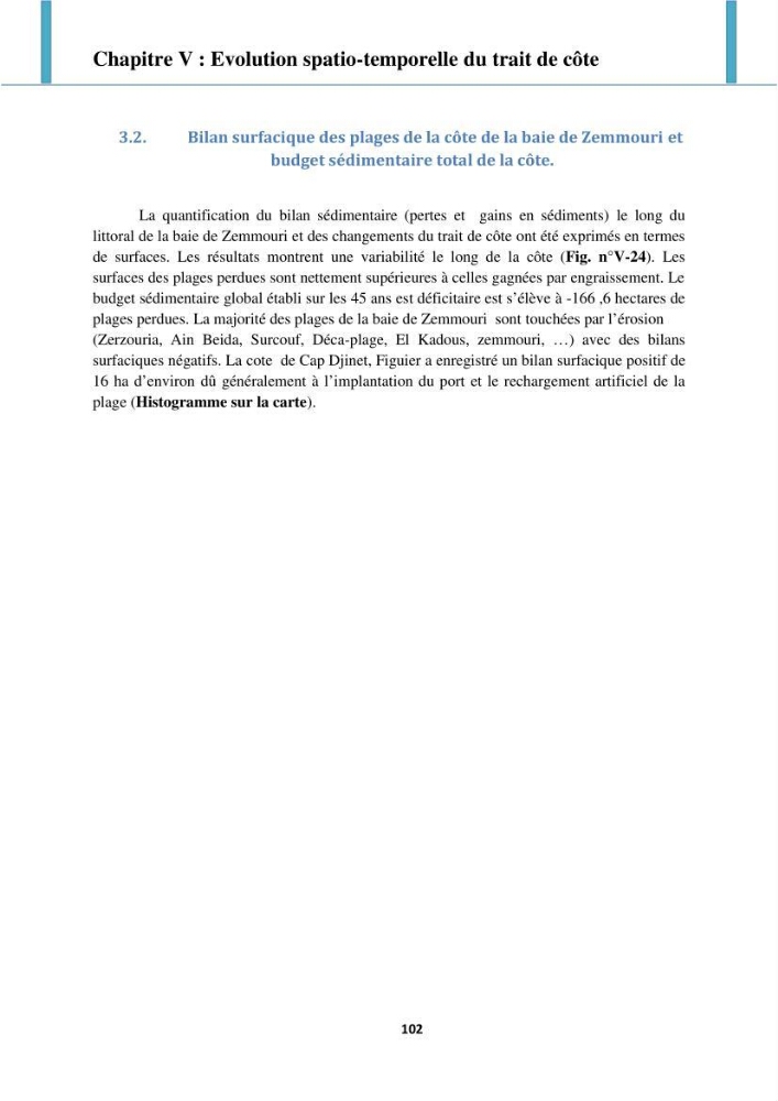 Processus mis en jeu dans l\'évolution morpho-dynamique de la baie de Zemmouri