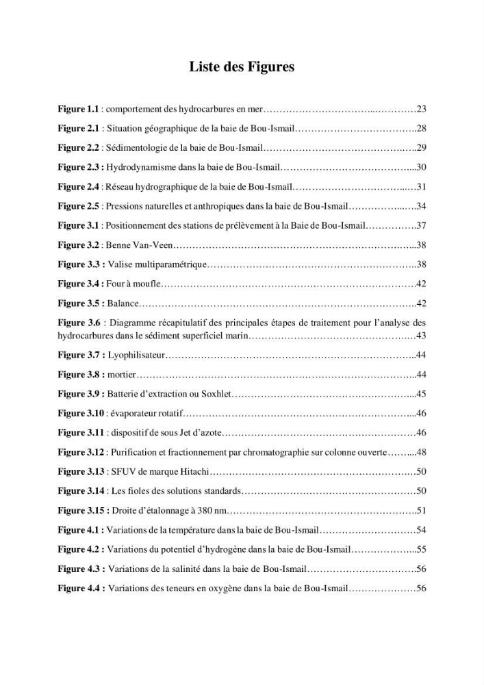 Contribution à l\'évaluation des taux des hydrocarbures aromatiques polycycliques dans le sédiment marin de la baie de Bou-Ismail.