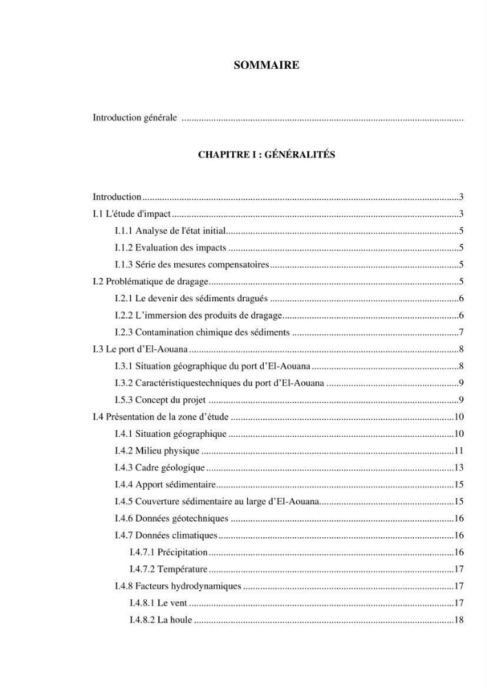Impact des matériaux de dragage du port d\'El-Aouana sur l\'écosystème littoral