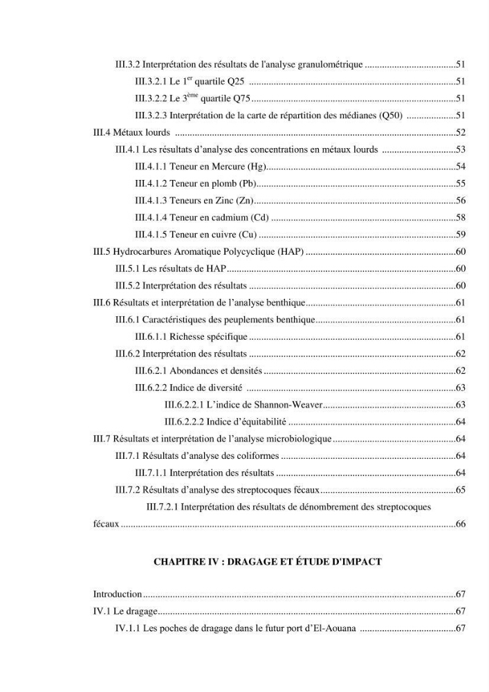 Impact des matériaux de dragage du port d\'El-Aouana sur l\'écosystème littoral