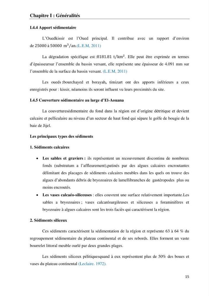 Impact des matériaux de dragage du port d\'El-Aouana sur l\'écosystème littoral