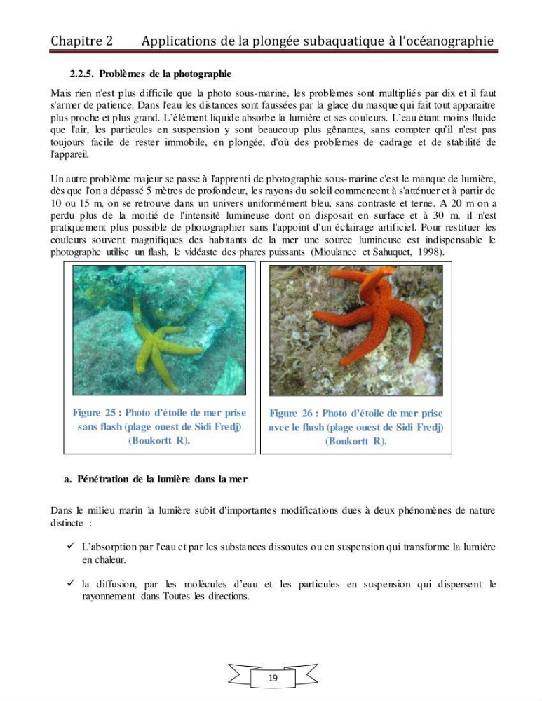 Apport de la plongée subaquatique a l\'océanographie