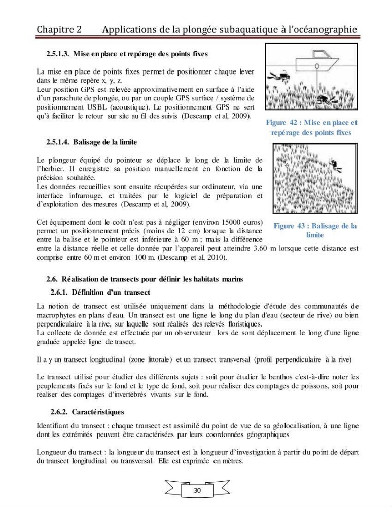 Apport de la plongée subaquatique a l\'océanographie