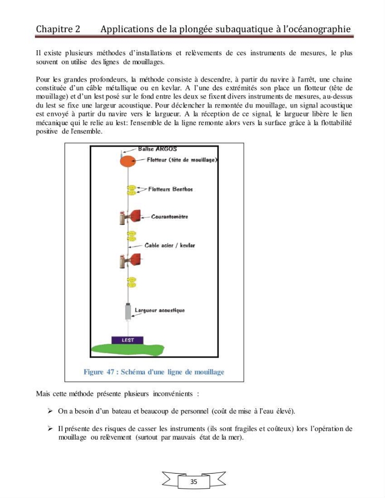 Apport de la plongée subaquatique a l\'océanographie