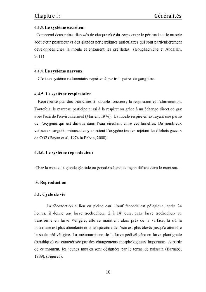 Contribution à la maîtrise du conditionnement des géniteurs de la moule Mytilus galloprovincialis (Lamarck, 1819), mollusque bivalve à potentialité mytilicole.
