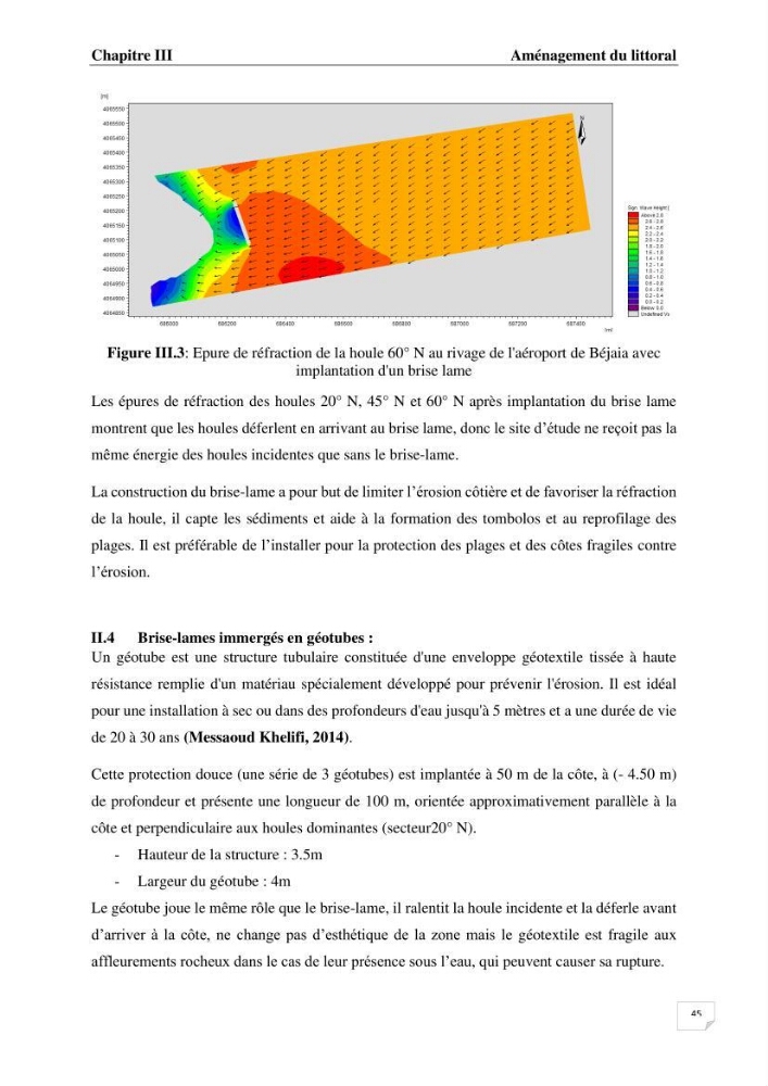 Etude de protection maritime frontale du bout de piste de l’aéroport de Béjaia (Algérie)