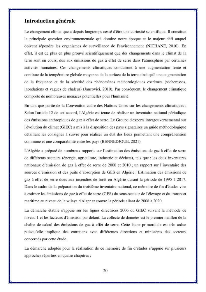 Estimation des émissions de gaz à effet de serre des secteurs de l’élevage et du transport maritime