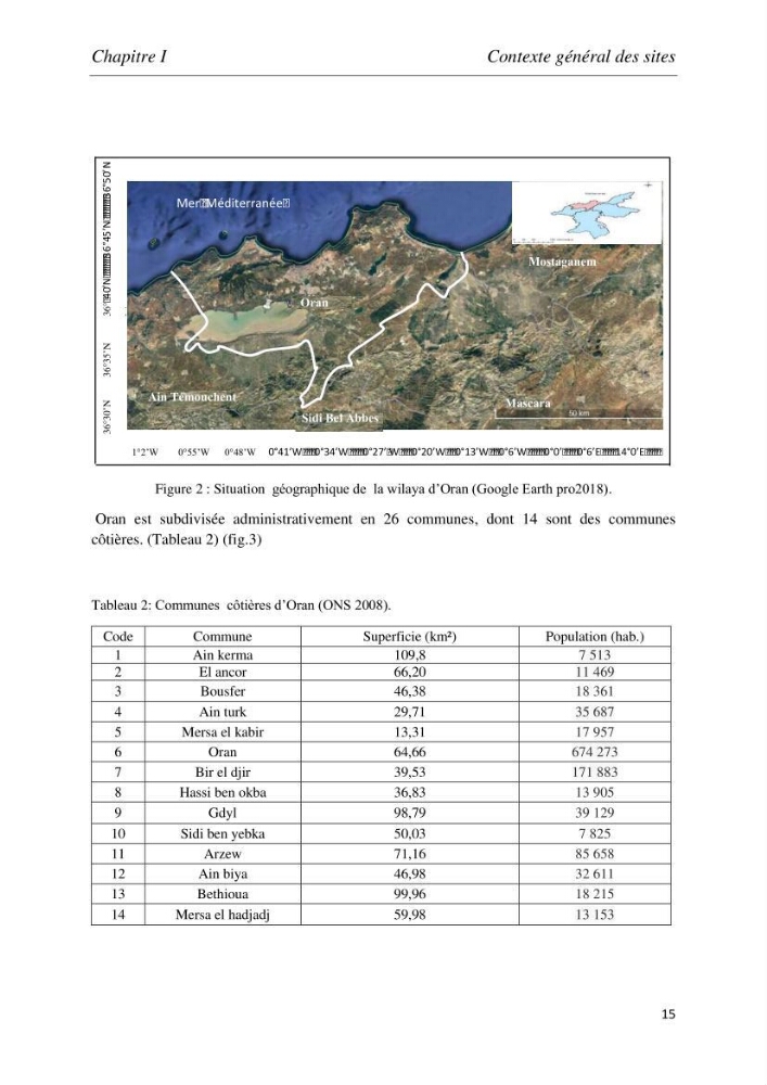 Analyse de l’artificialisation de la zone côtière en Algérie : Cas des wilayas d’Oran (Ouest) et de Tipaza (Centre)