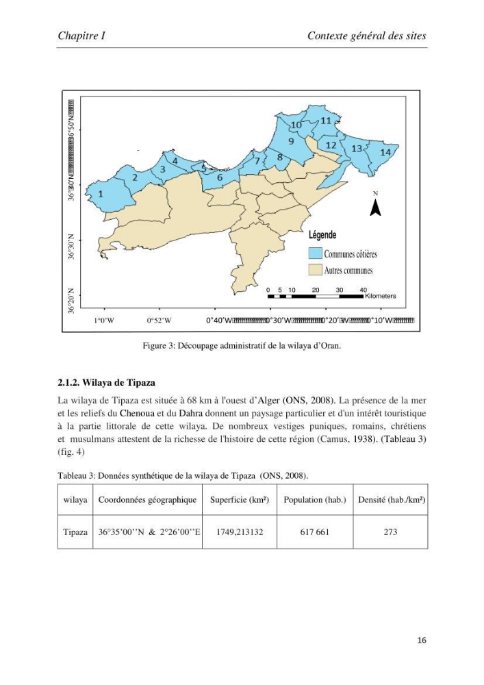 Analyse de l’artificialisation de la zone côtière en Algérie : Cas des wilayas d’Oran (Ouest) et de Tipaza (Centre)